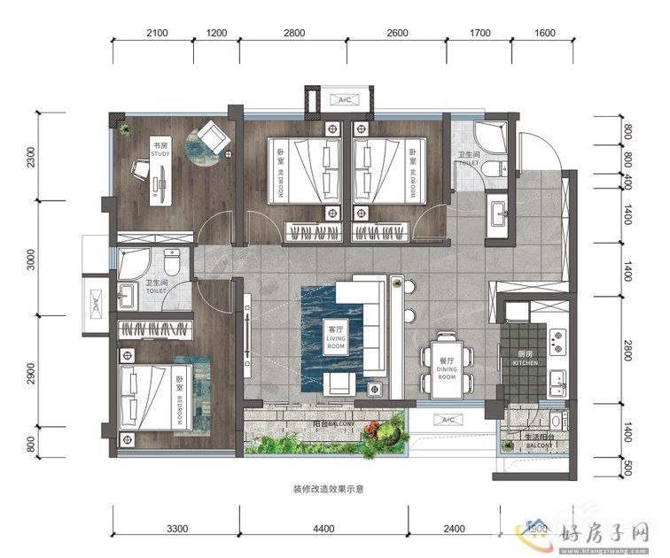 书香园首批次在售83-138㎡房源 均价11500元/㎡起(图2)