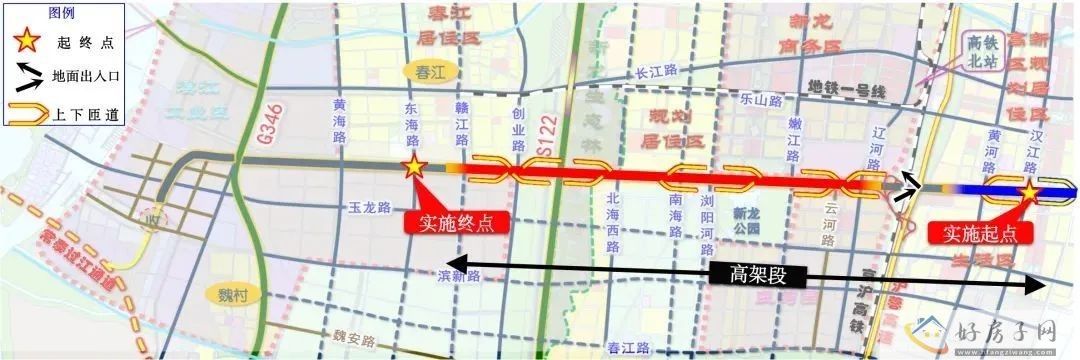 重磅！龙江路高架北延今日正式开始施工！总投资约40亿元            </h1>(图4)